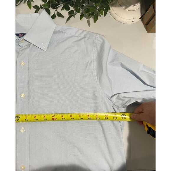 Vineyard Vines Mens Classic Fit Murray Shirt Light Blue Cotton/Spandex Size L - Picture 12 of 12